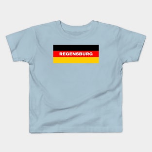 Regensburg City in German Flag Kids T-Shirt